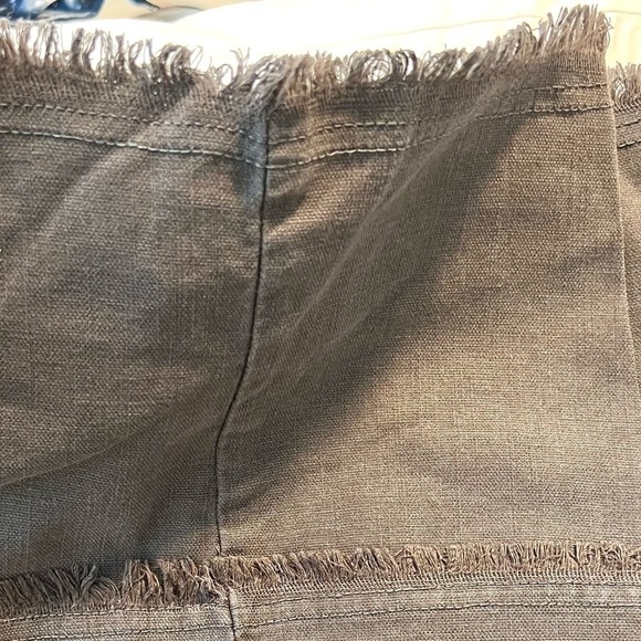 Soft Surroundings, Olive Pant, Fringed Bottom,Easy Pull-On w/Thick Band,Size MP - Picture 9 of 10